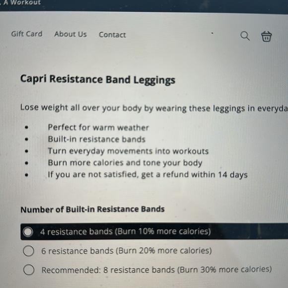 Capri Resistance Band Leggings - Picture 3 of 3
